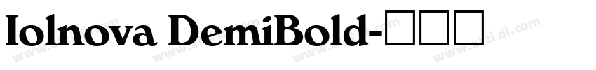 Iolnova DemiBold字体转换